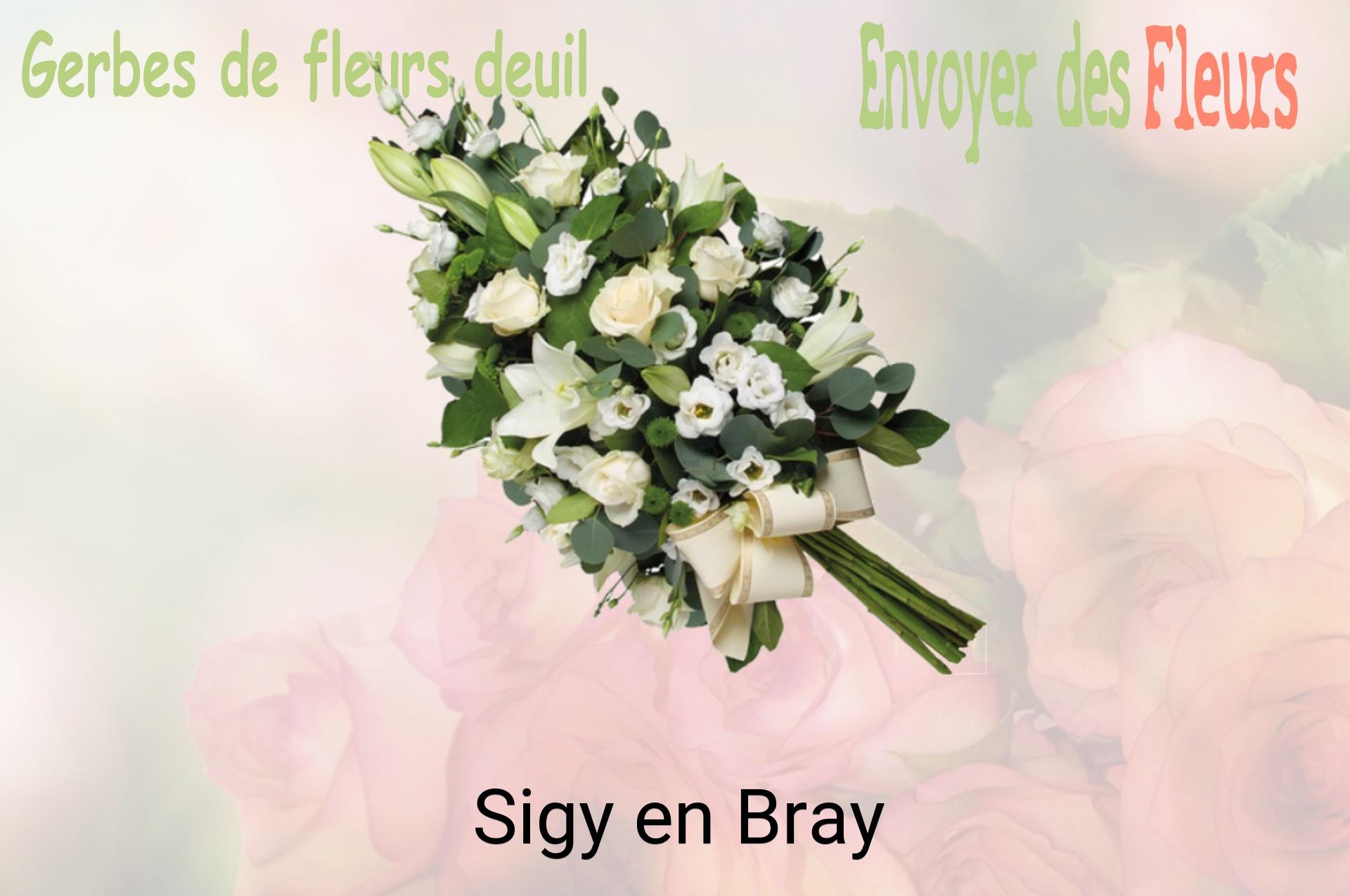 Gerbe de fleurs de deuil livrée à Sigy-en-Bray